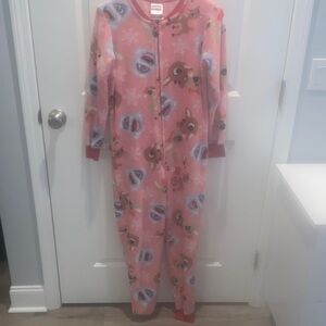Pink Rudolph Reindeer Onesie Pajamas